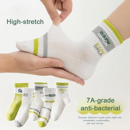 Boneless Anti-pilling Breathable Mesh Socks for Children and Teenagers